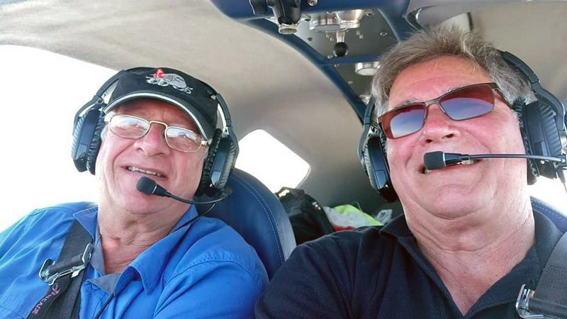 Gary Weeks and Gary Burns in VH-LKG