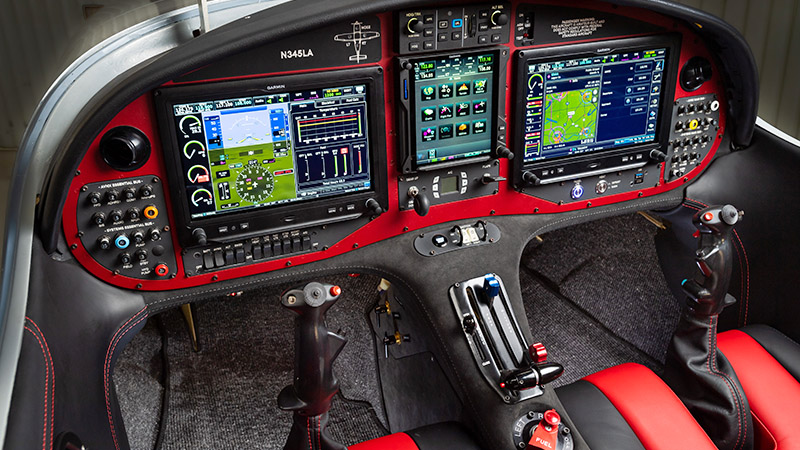 N345LA cockpit panel