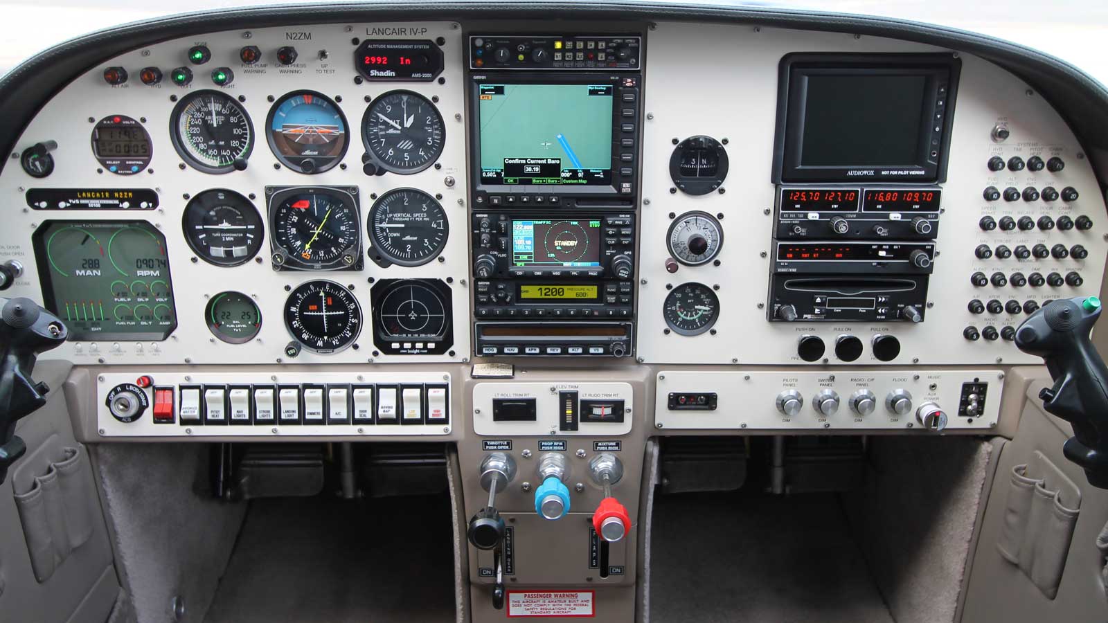 Lancair IV P N2ZM panel